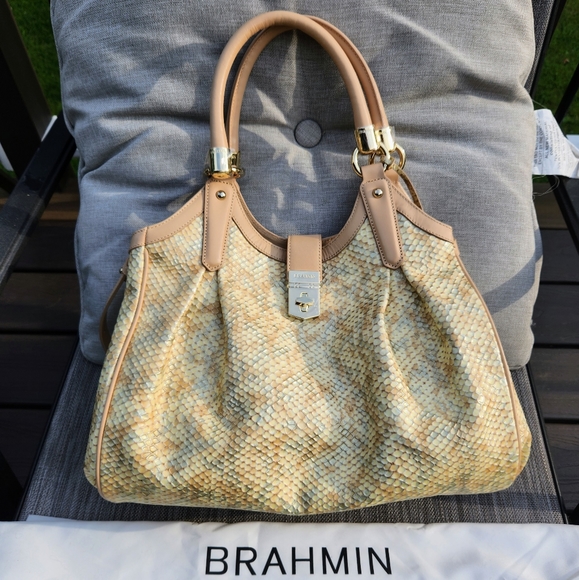 Brahmin Handbags - Brahmin Elisa Beige Hartford